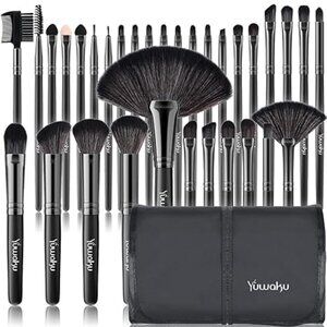 Makeup Brushes 32pcs, Yuwaku Professional Makeup Brush Set, Kabuki Brushes